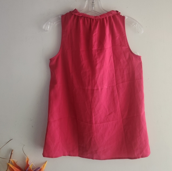 J Crew Factory Barbie Core Sz 0 Fuschia Hot Pink Sleeveless EUC Top - Picture 10 of 11